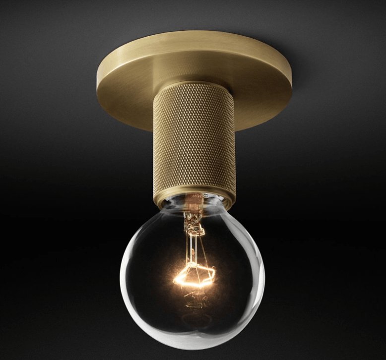 Elthyn Ceiling Lamp Cone Glass Brass Minimalist Industrial-Neutral Decor