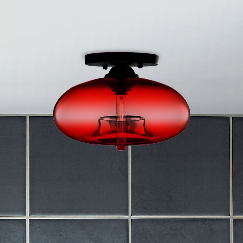 Valentina Industrial Art Deco Globe Flush Mount Ceiling Light Living Room - Neutral Decor