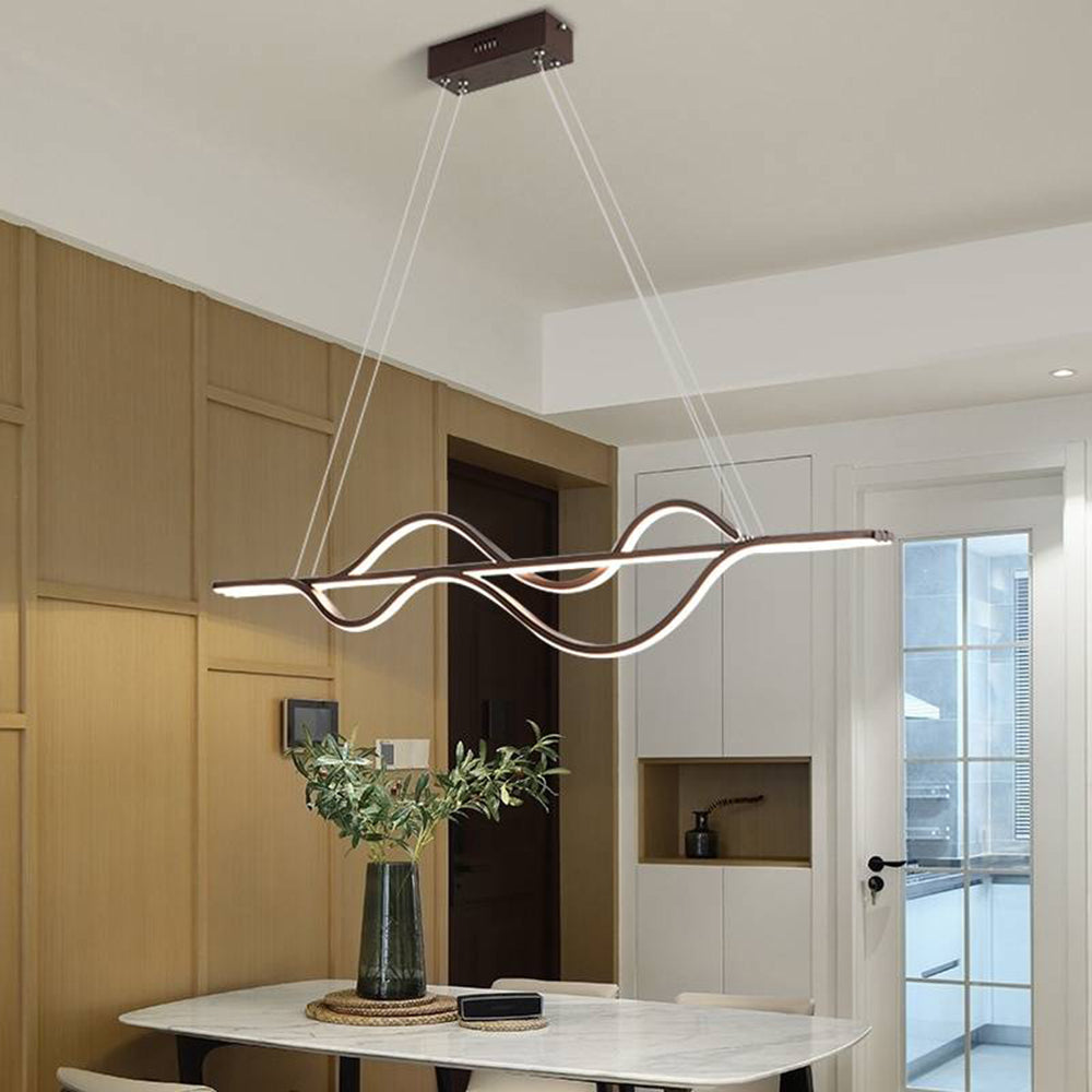 Arisha Modern Wave Pendant Light, 3 Colour - Neutral Decor