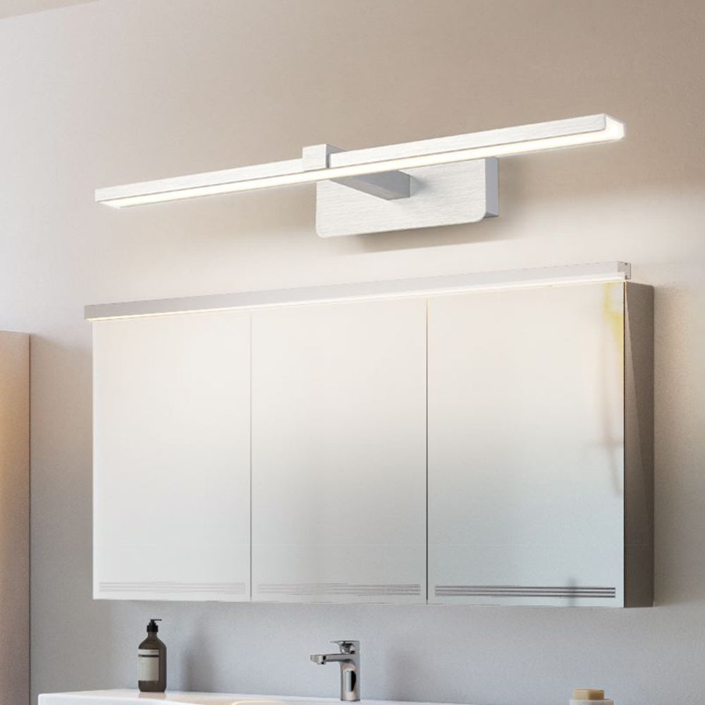 Arisha Nordic Linear Acrylic Mirror Front Wall Lamp, Silver - Neutral Decor