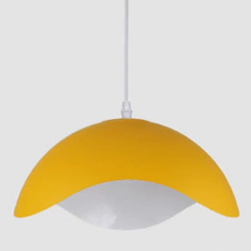 Valentina Colorful Shade Single Pendant Lights, Wood & Metal - Neutral Decor