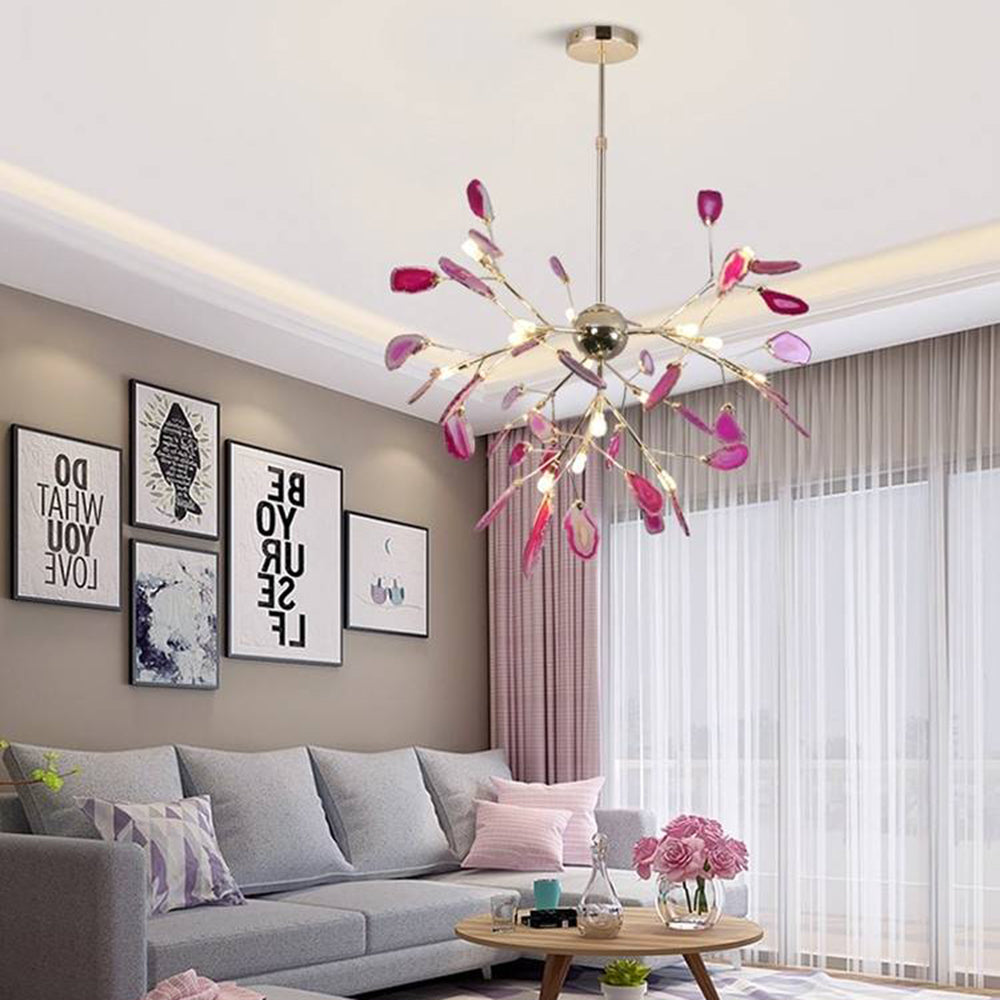 Arisha Flower Branch Semi-flush Mount Ceiling Light, 4 Colour - Neutral Decor