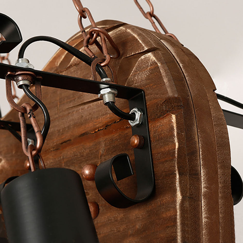 Epoch Farmhouse Guitar Pendant Light, Metal/Wood, Walnut - Neutral Decor
