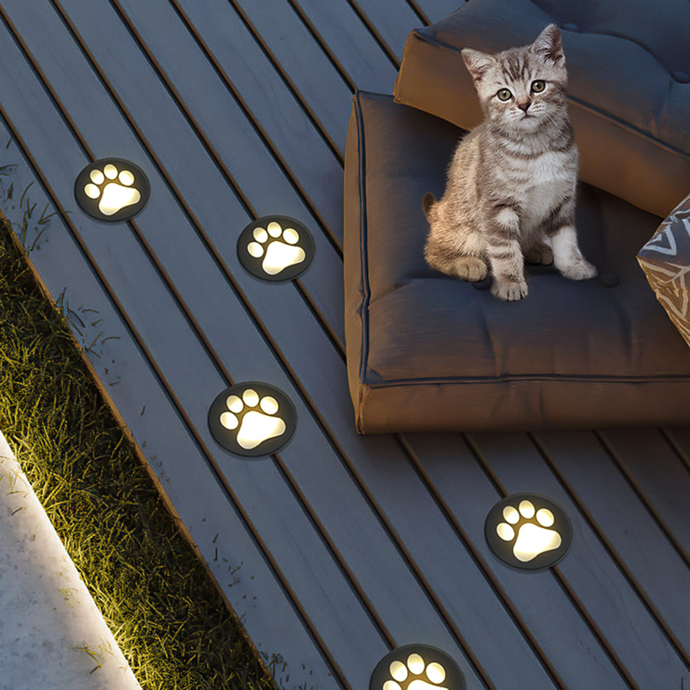 Ray Modern Cat Paw Metal/Acrylic Outdoor In Ground Light - Neutral Decor