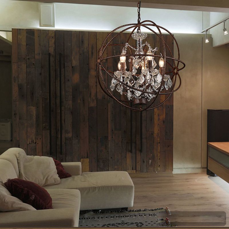 Kristy Rustic Vintage Candle Metal Pendant Light Black/Rust Bedroom - Neutral Decor