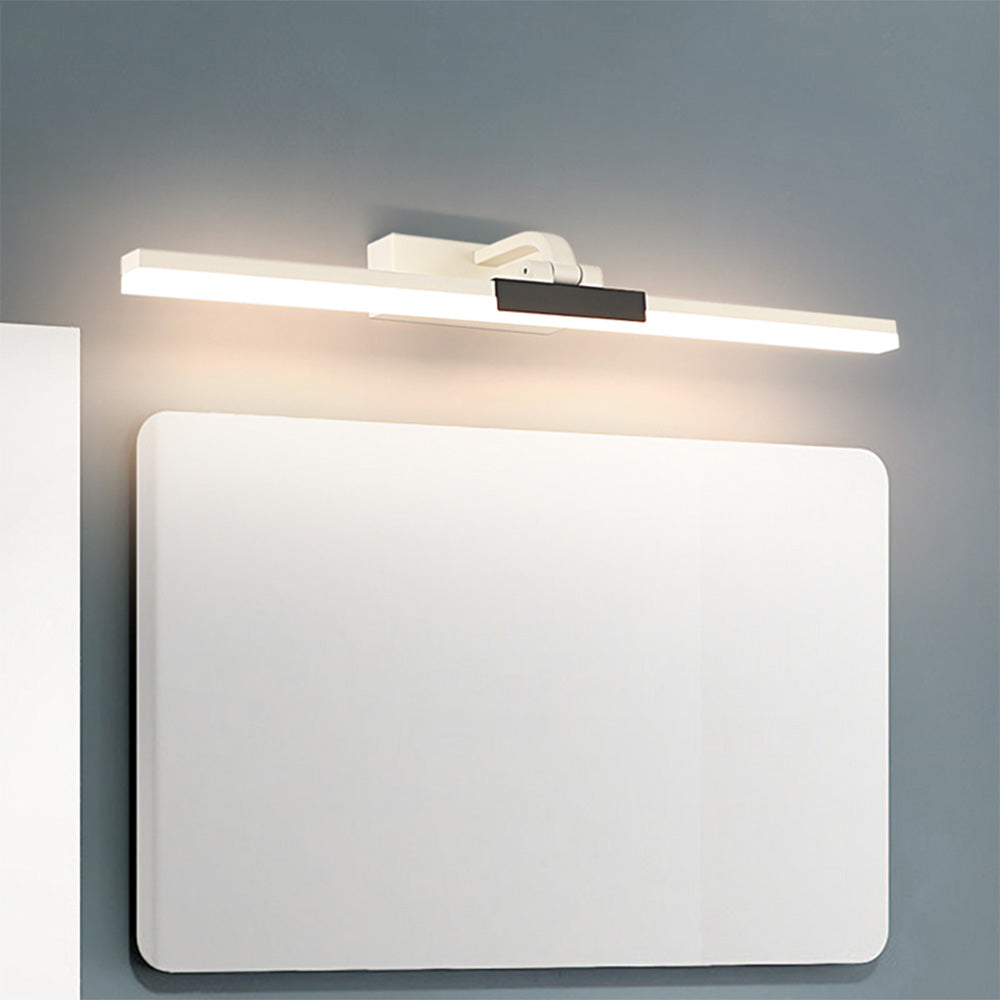 Arisha Modern Linear Mirror Front Metal Vanity Wall Lamp, Black/White - Neutral Decor