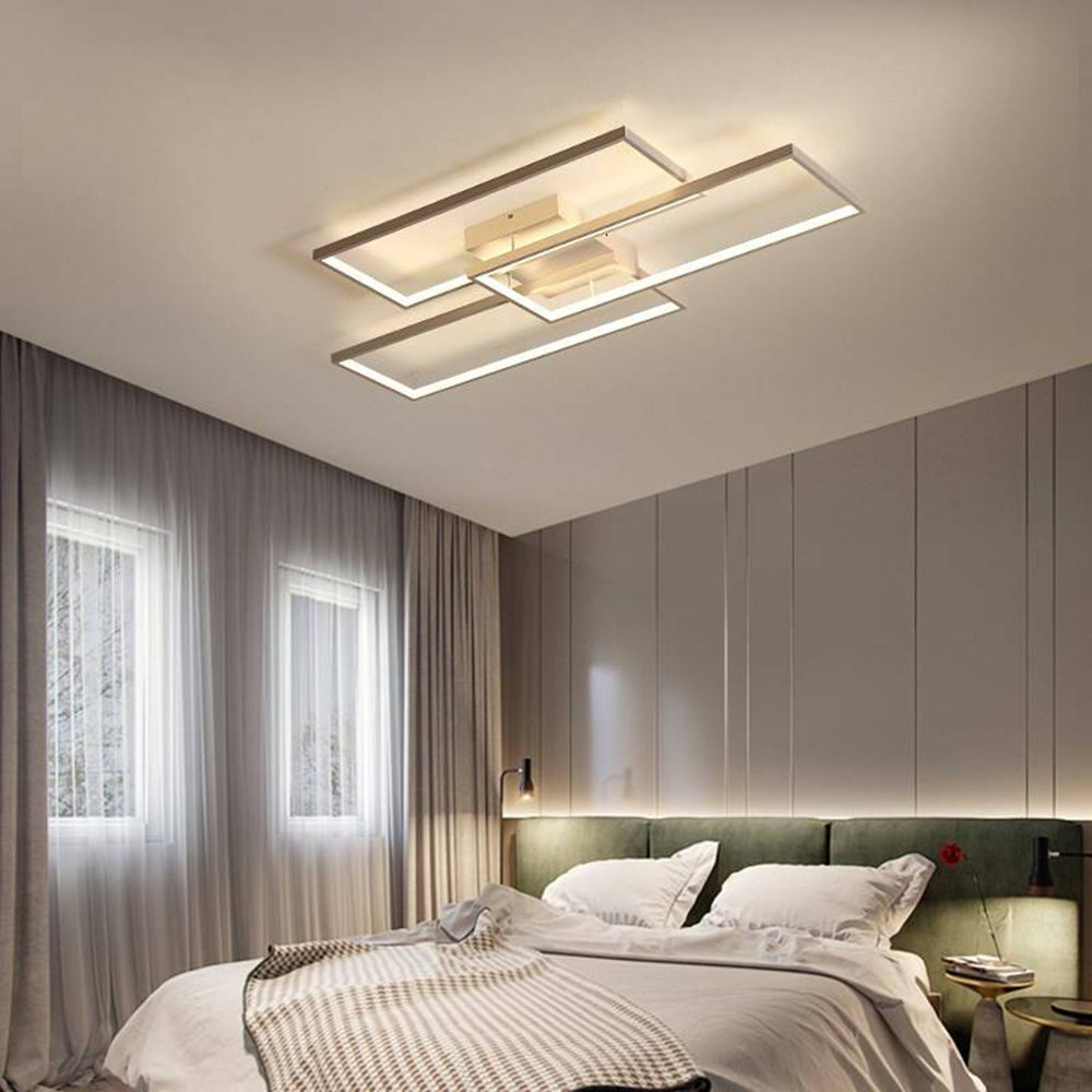 Arisha Rectangular Flush Mount Ceiling Light, 2 Colour - Neutral Decor