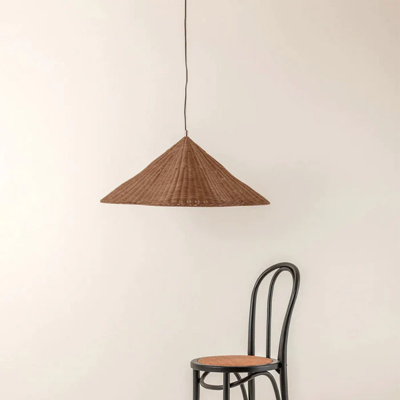 Muto Vintage Rattan Pendant Light Living Room Bedroom - Neutral Decor