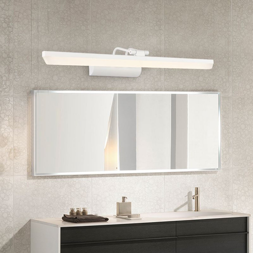 Arisha Minimalist Rectangular Metal/Acrylic Wall Lamp, Black/White - Neutral Decor