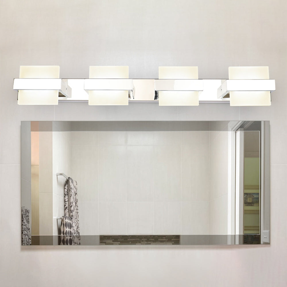 Arisha Modern Lantern Metal/Acrylic Wall Lamp, Silver - Neutral Decor