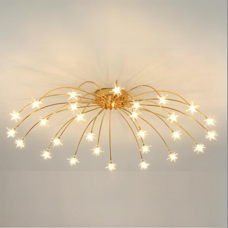 Arisha Art Deco Starry Flush Mount Ceiling Light - Neutral Decor