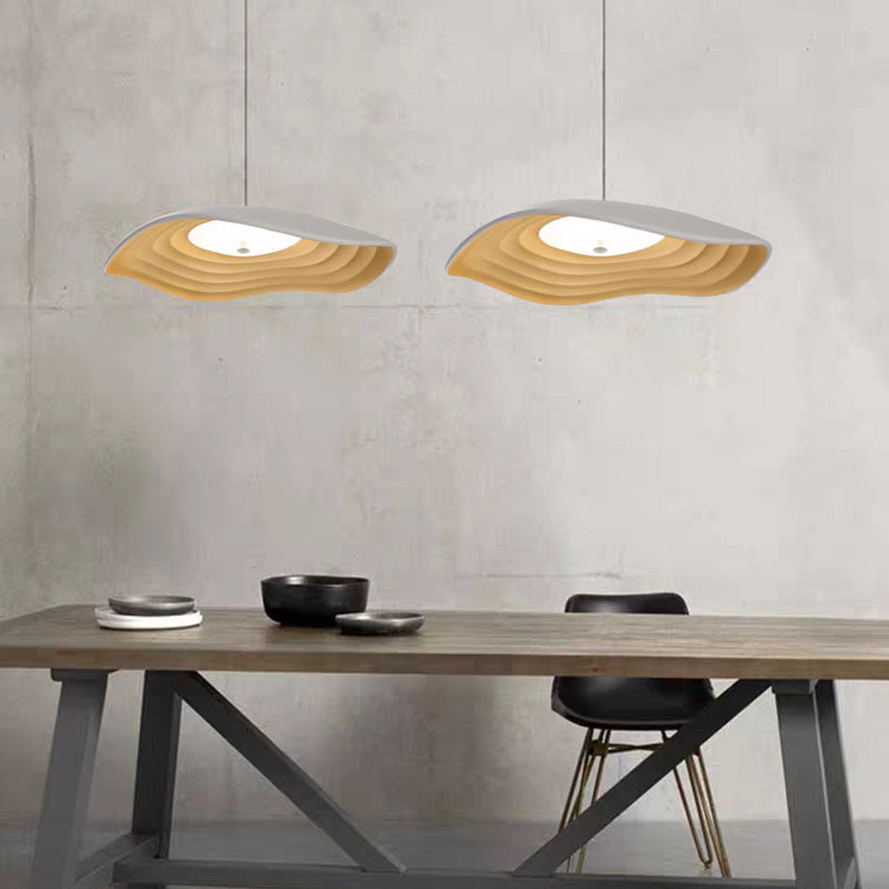Arisha Wabi-Sabi Resin LED Pendant Light, White/Orange/Black - Neutral Decor