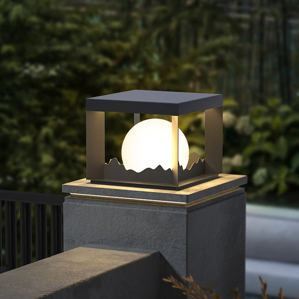 Ray Modern Mountain Metal Outdoor Lamp, Warm Light - Neutral Decor