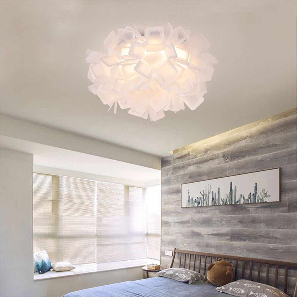 Valentina Art Deco Flower Flush Mount Ceiling Light 7 Colours - Neutral Decor