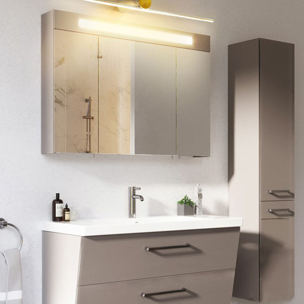 Arisha Modern Metal Linear Mirror Vanity Wall Lamp, Black/White - Neutral Decor