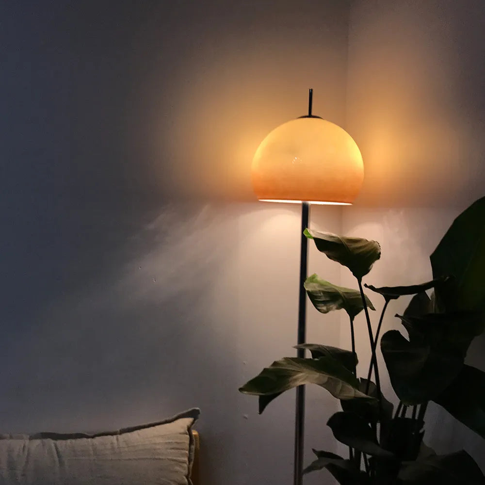 Mira Sunset Dome Glass Floor Lamp - Neutral Decor