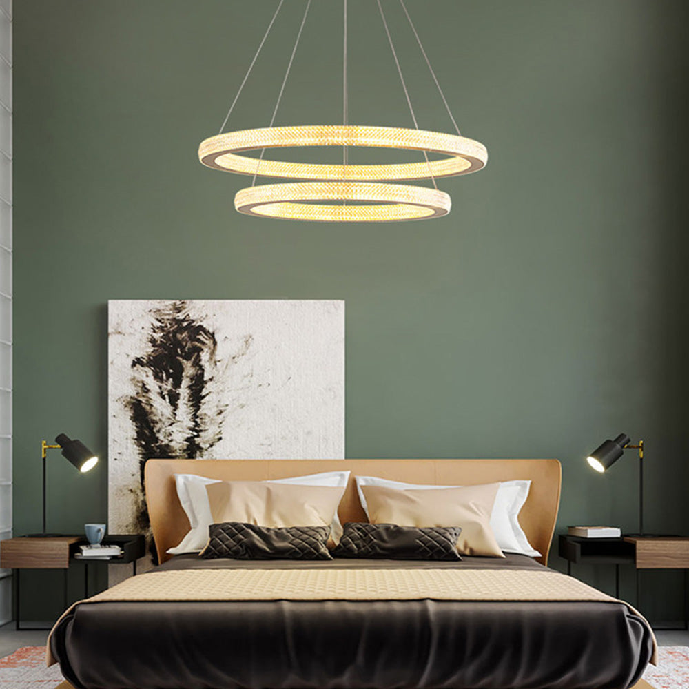 Kristy Contemporary Gold Luxury Ring Pendant Light - Neutral Decor
