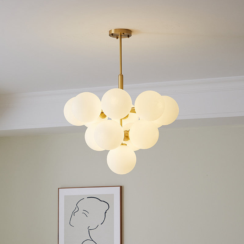 Valentina Nordic LED Chandelier Metal Glass Living Room/Bedroom - Neutral Decor