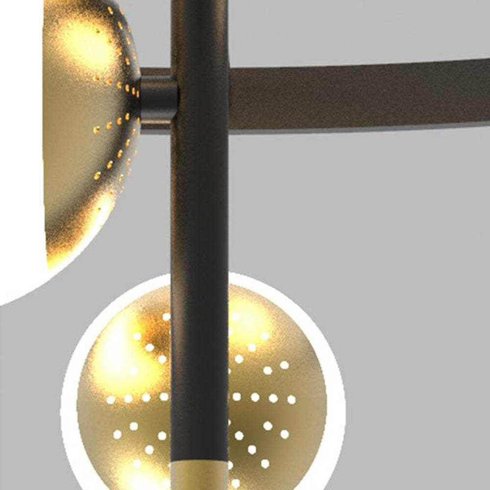 Valentina Semi-Flush Mount Ceiling Light, Gold & Black, 2 Style - Neutral Decor