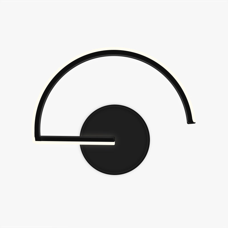 Arisha Minimalist Linear Semicircular Metal Decor Wall Lamp - Neutral Decor