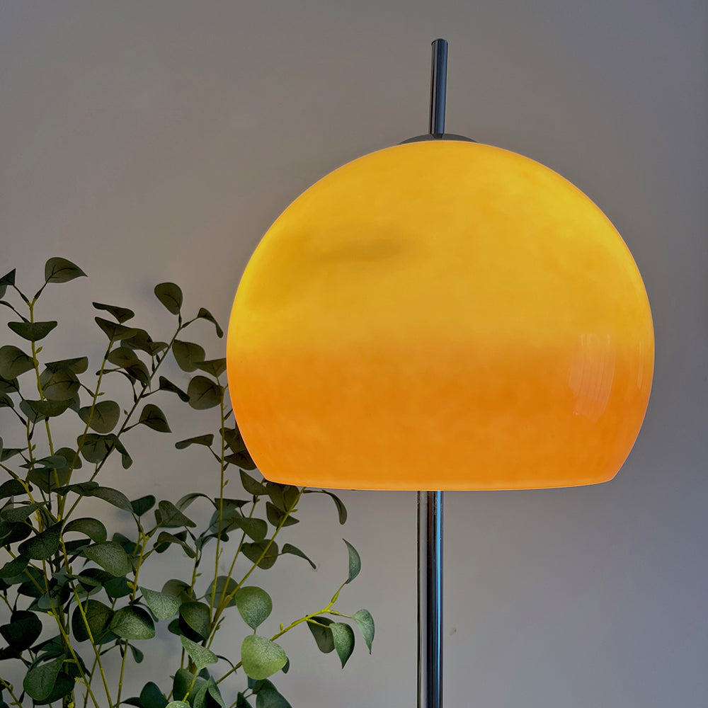 Mira Sunset Dome Glass Floor Lamp - Neutral Decor