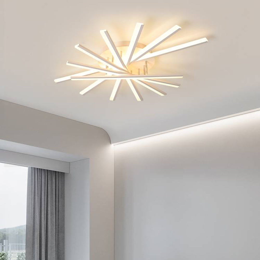 Arisha Linear Flush Mount Ceiling Light, 4 Colour - Neutral Decor