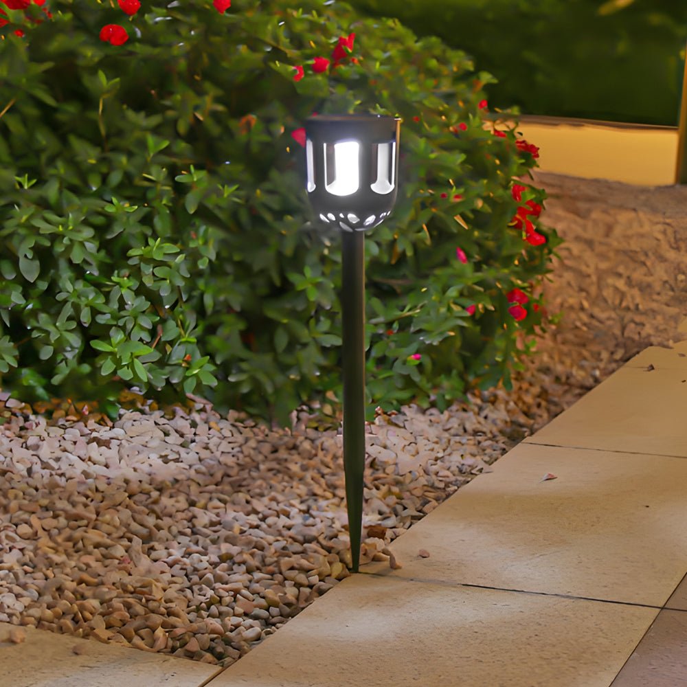 Tuesday Modern Solar LED Plastic Outdoor Path Light Set