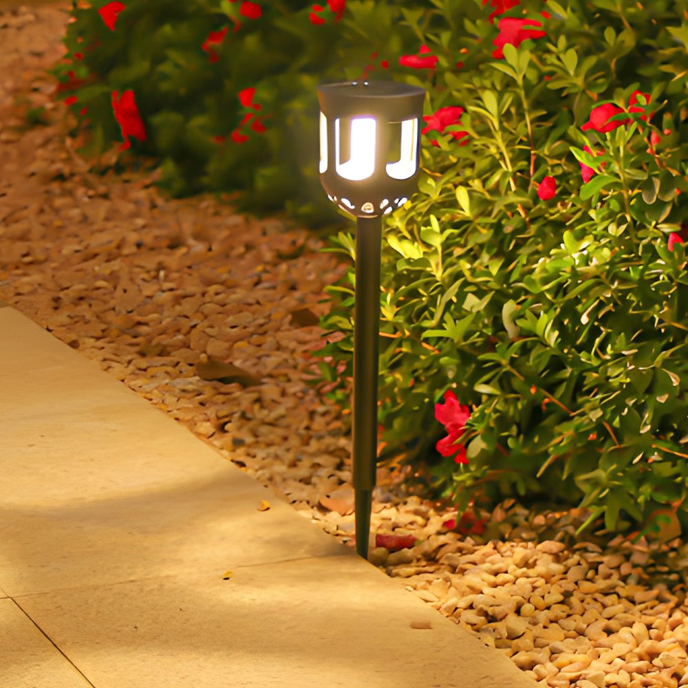 Tuesday Modern Solar LED Plastic Outdoor Path Light Set