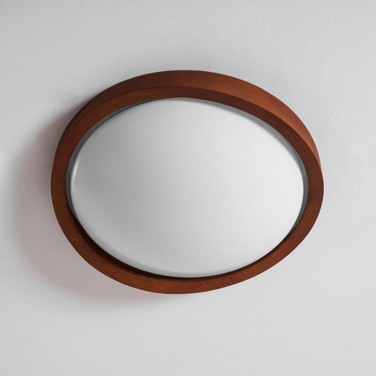 Walnut Curved Edge Ceiling Light-Neutral Decor