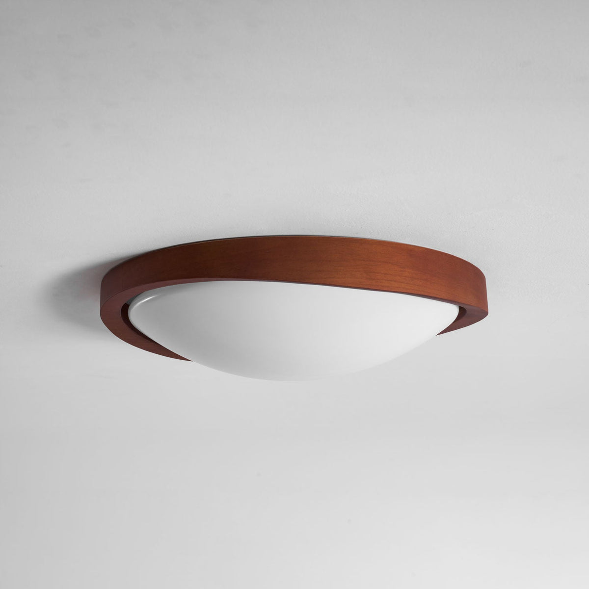 Walnut Curved Edge Ceiling Light-Neutral Decor