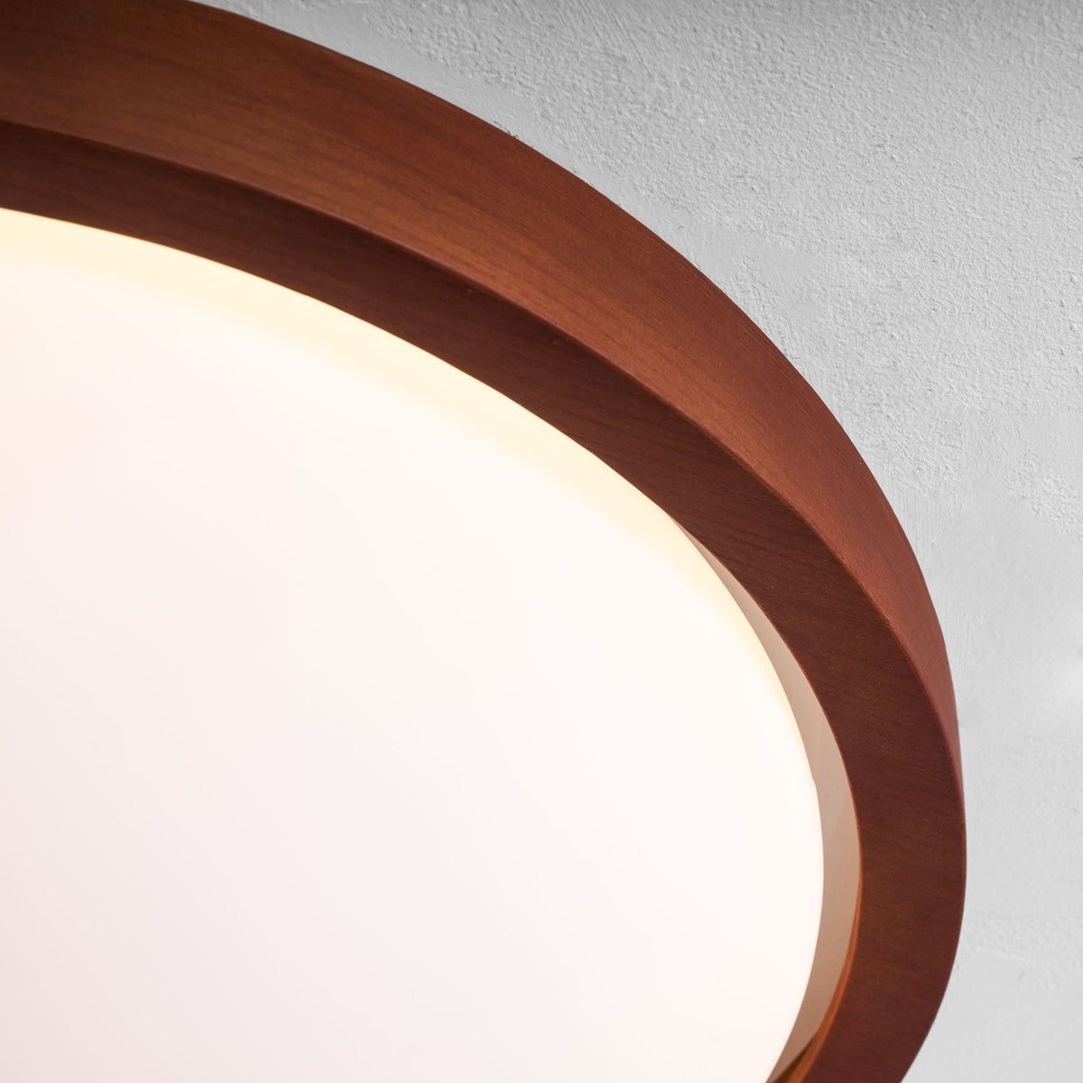 Walnut Curved Edge Ceiling Light-Neutral Decor