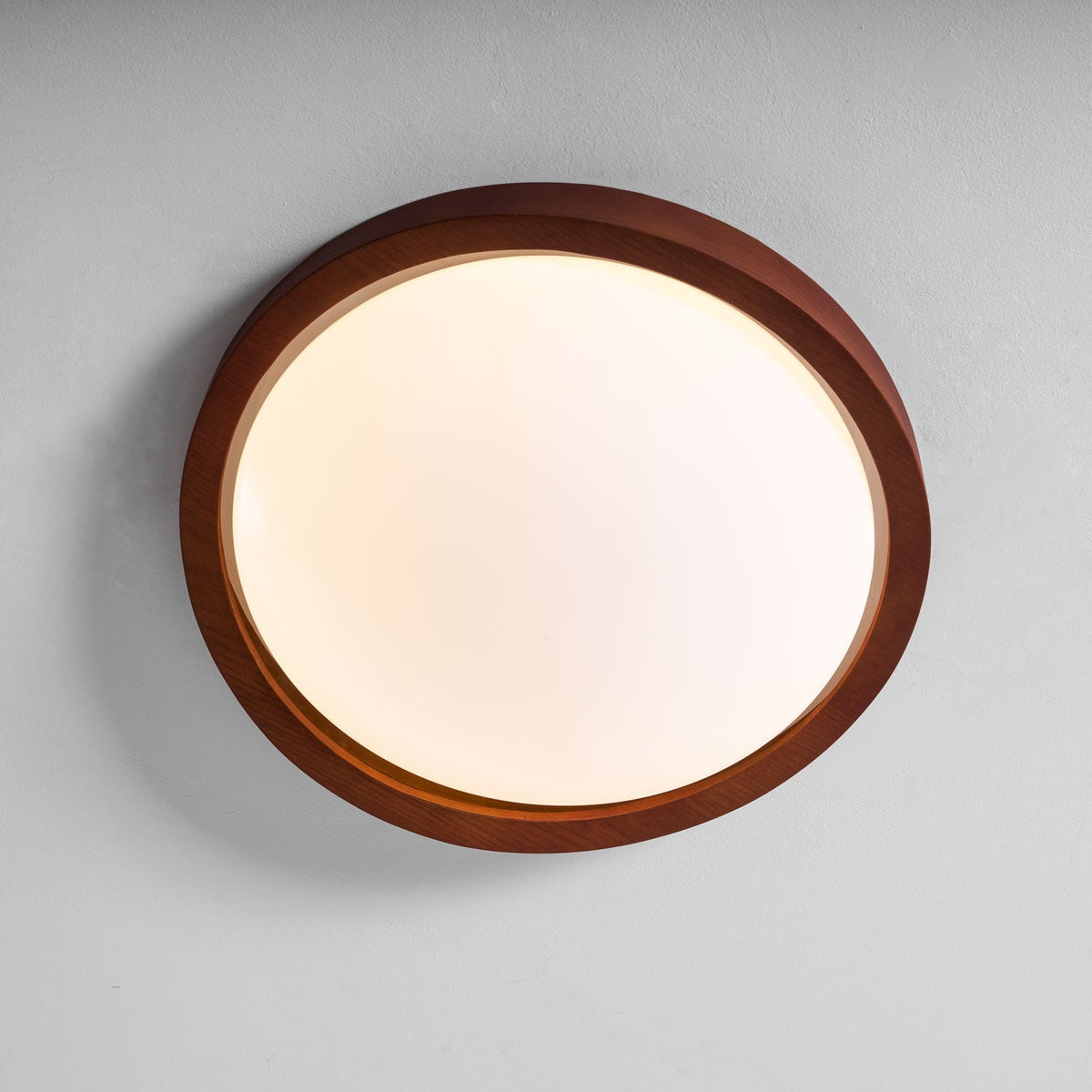 Walnut Curved Edge Ceiling Light-Neutral Decor