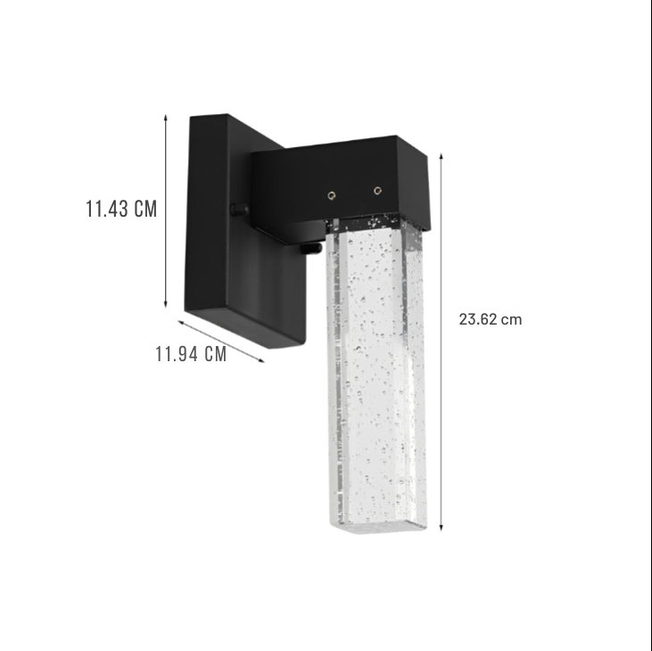 Veda LED Classic Modern Crystal Outdoor Wall Lamp