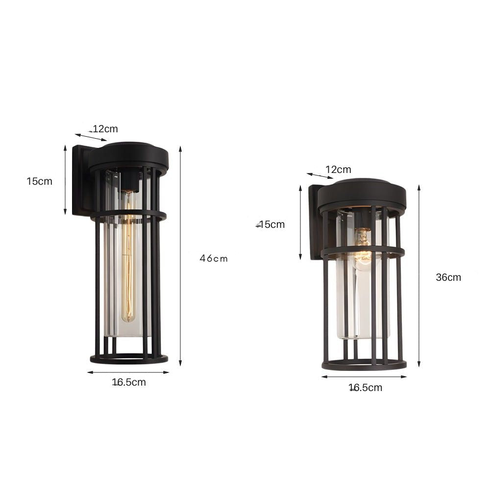 Selena Lampshade Design Glass Outdoor Wall Sconce Light