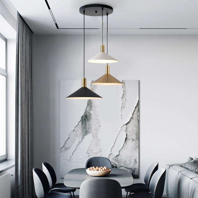 Aria Vintage Umbrella Monochrome Pendant Light - Neutral Decor