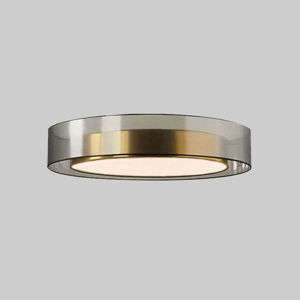 Arisha Nordic Modern Round LED Flush Mount Ceiling Light, Gold Copper - Neutral Decor