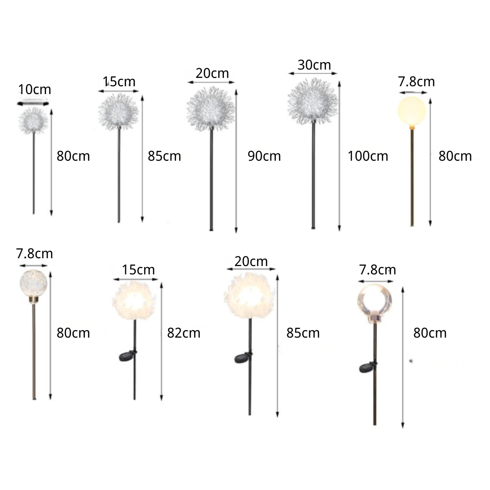 Wid Solar Dandelion LED Outdoor Pathway Light