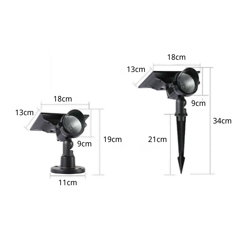 Ann Solar Adjustable Solar-Powered Outdoor Spot Light
