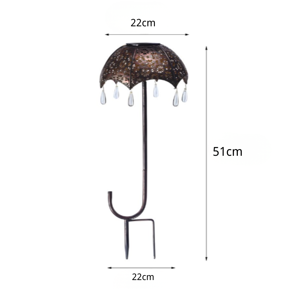 Besa Retro Umbrella Colorful Outdoor Pathway Lighting