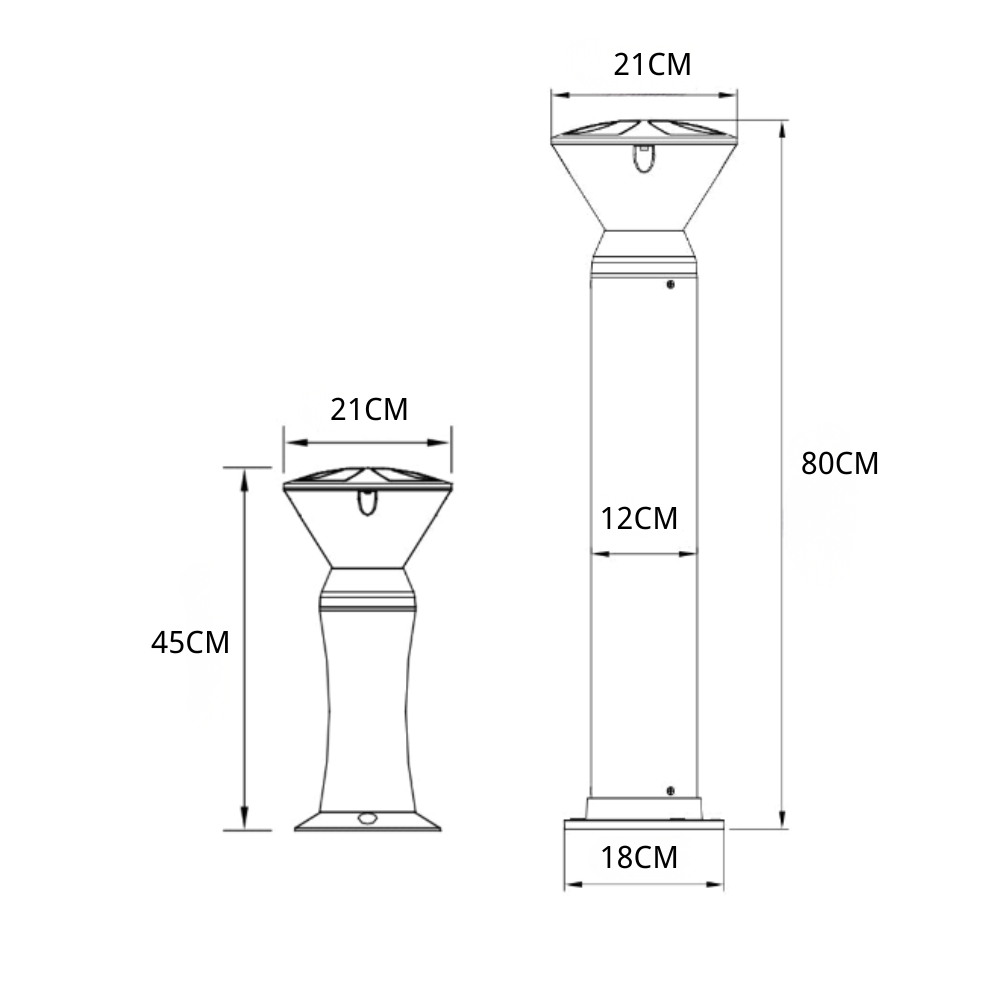 Hol LED Modern Minimalist Outdoor Lights