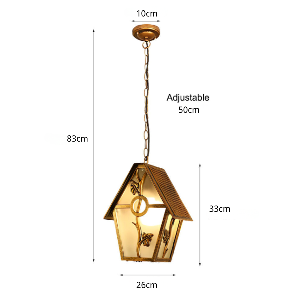Ambe Creative Cabin American Glass Outdoor Chandelier Lamp