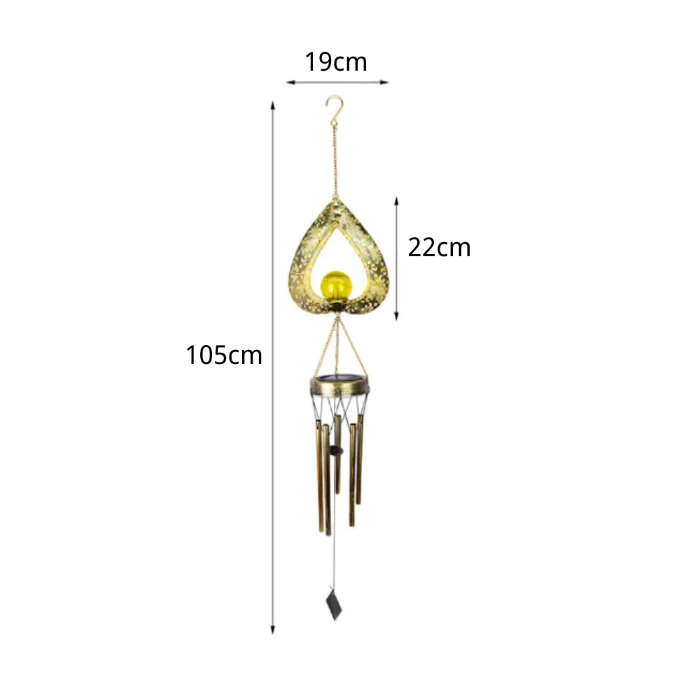 Griswo Heart Wind Chimes LED Outdoor Pendant Lights