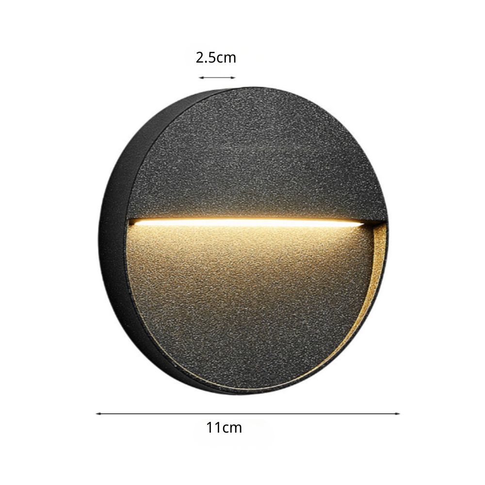 Winied Round Creative Outdoor Wall Step Sconces