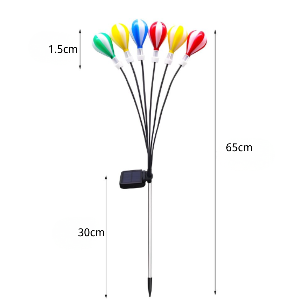 Ebeneze Swinging Solar LED Steel Outdoor Balloon Lights