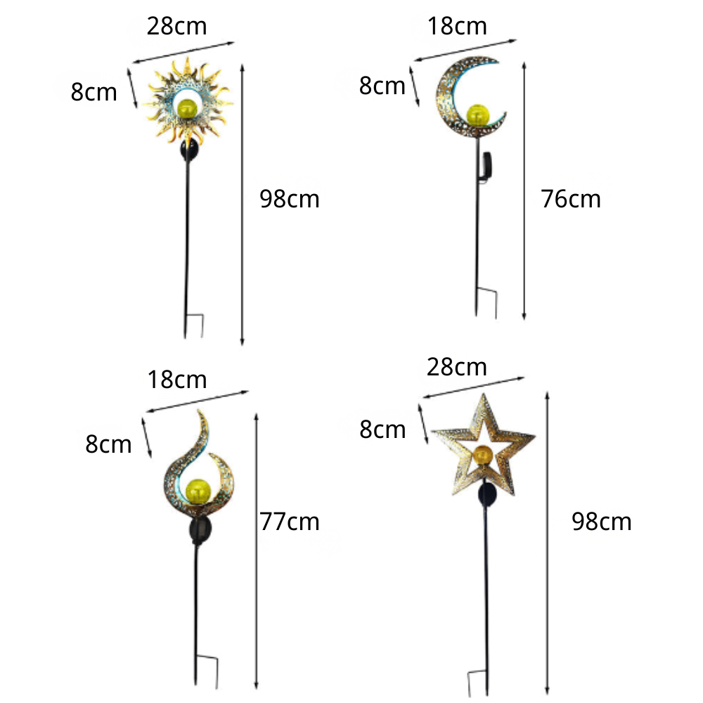 Edeline Mystical Moon Sun Flame Outdoor Light