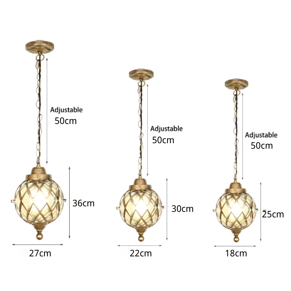 Muiel Tea Globe Classic Outdoor Pendant Lights