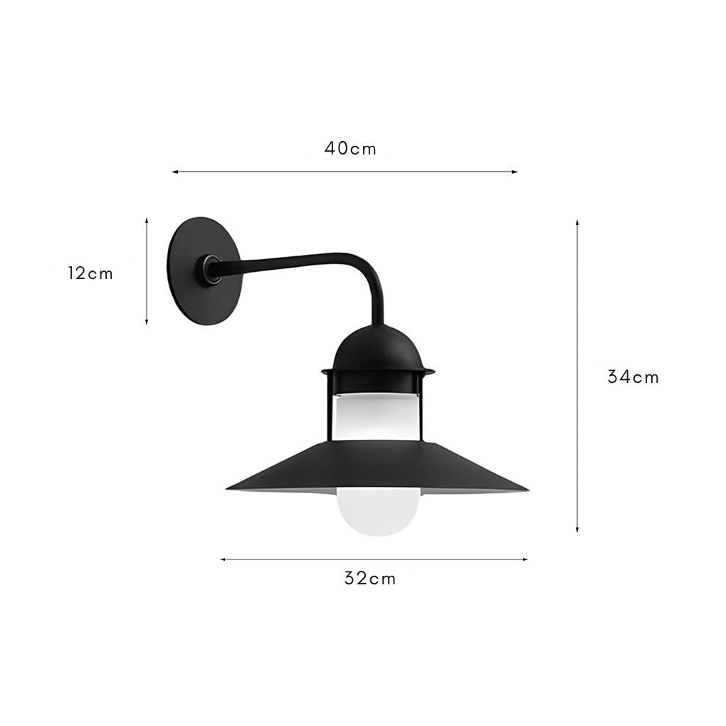 Mndy Antique Round Retro Glass Outdoor Wall Lights