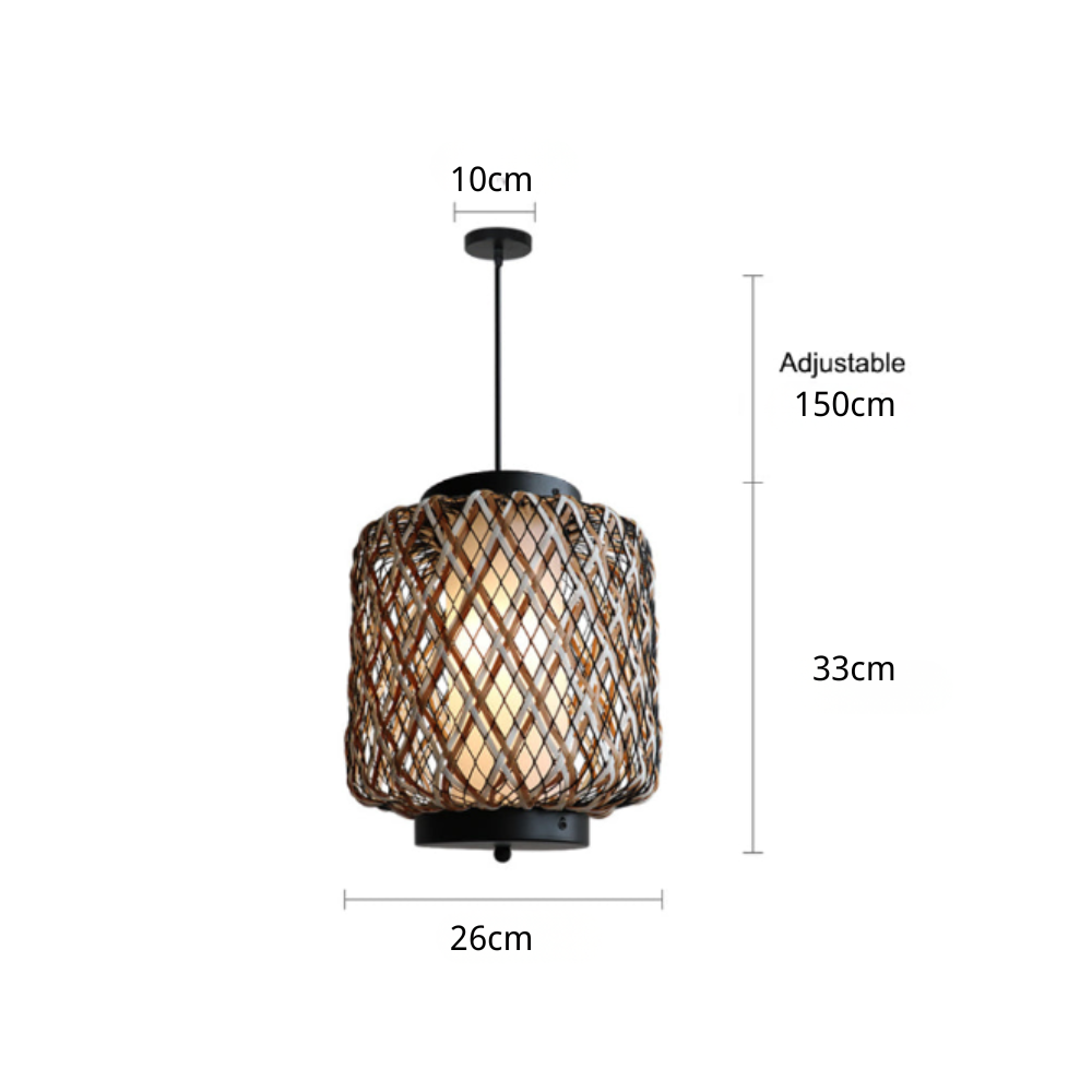 Orvee Rustic Modern Rattan Outdoor Pendants Lights