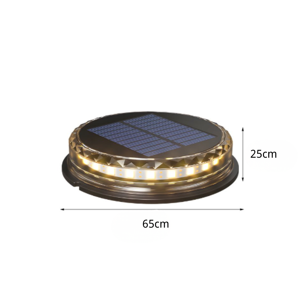 Eudoray Solar-Powered LED Disc Plastic Outdoor Pathway Lighting