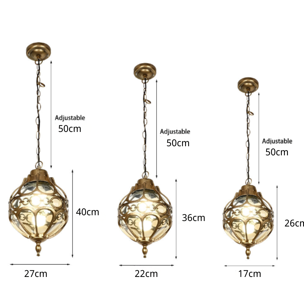 Truman Retro Ball American Outdoor Chandelier